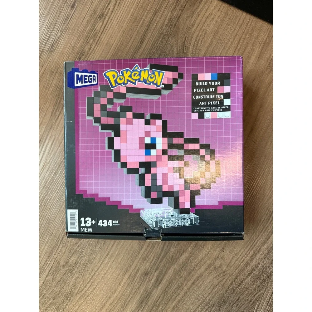 MEGA Pokemon Mew Pixel Art Building Set 434 Pieces HWR80 Retro 8-Bit Figure